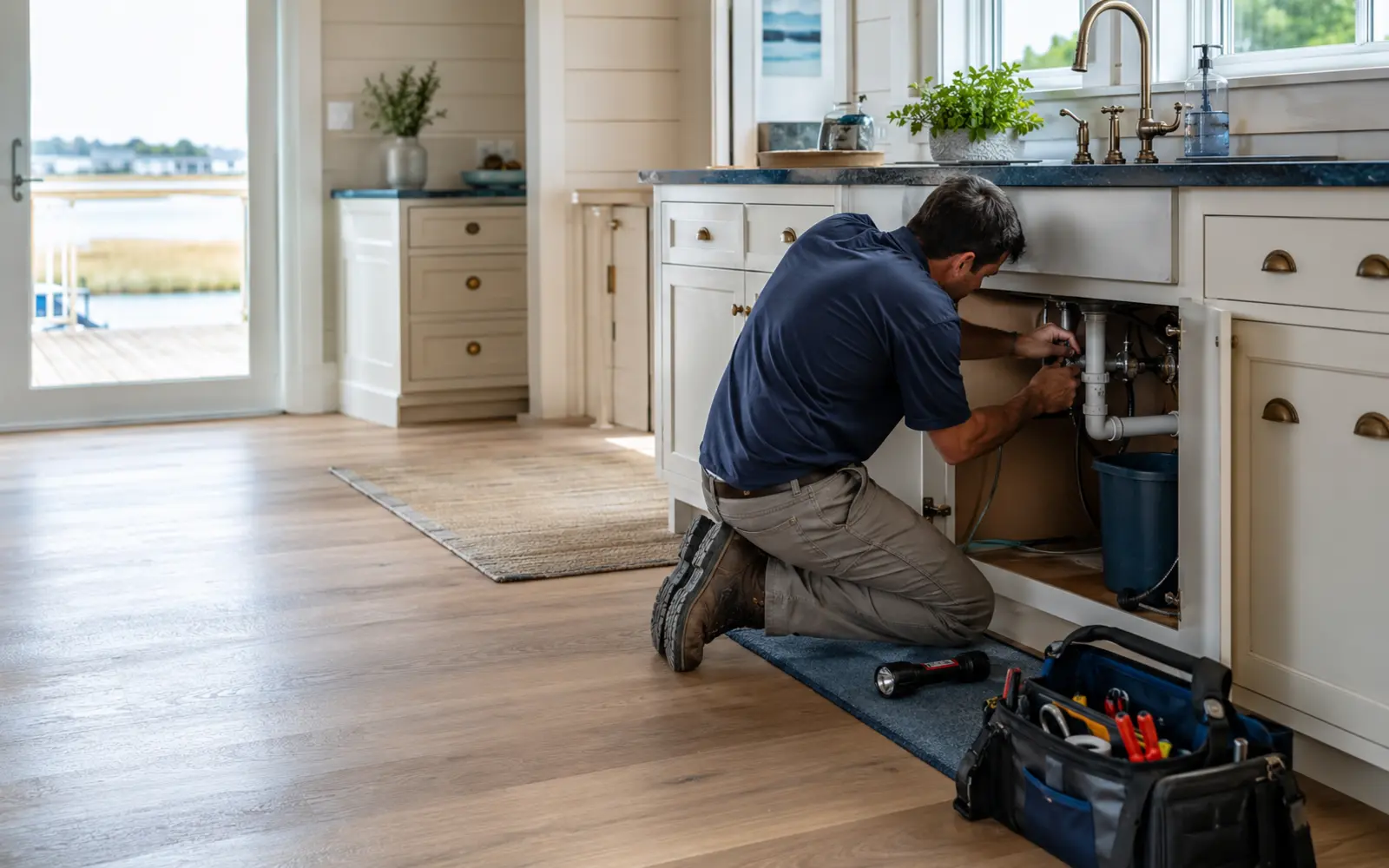 Harbor and Pine Plumbing fictional website concept